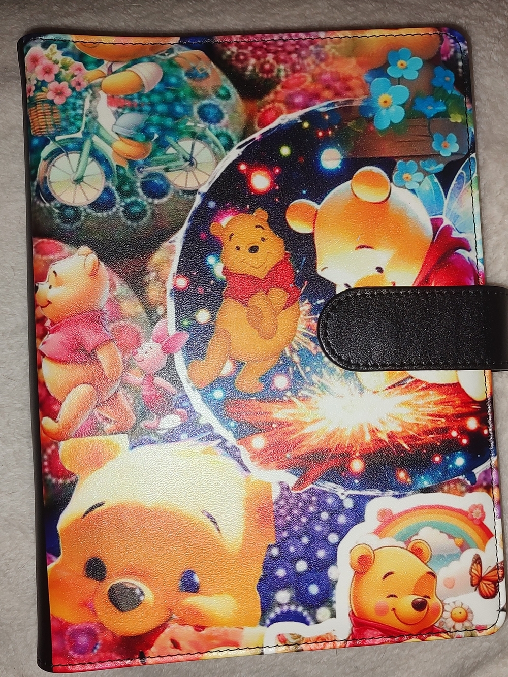 Winnie the Pooh Colorful Illustrated A5 Binder With Paper
